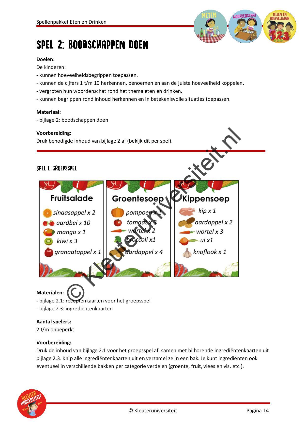 Spellenpakket eten en drinken - Afbeelding 6