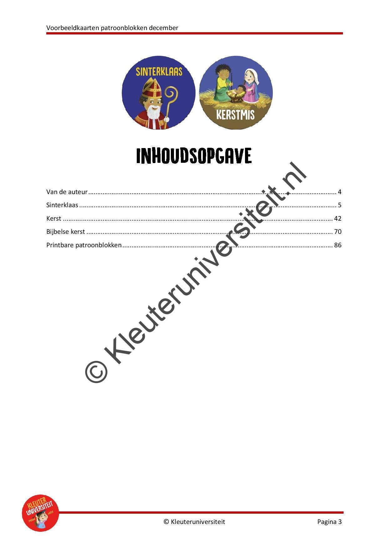 Patroonblokken voorbeeldkaarten december - Afbeelding 2