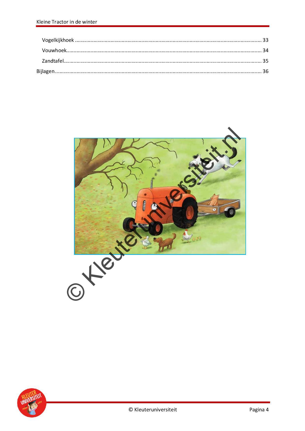 Kleine Tractor in de winter - Afbeelding 3