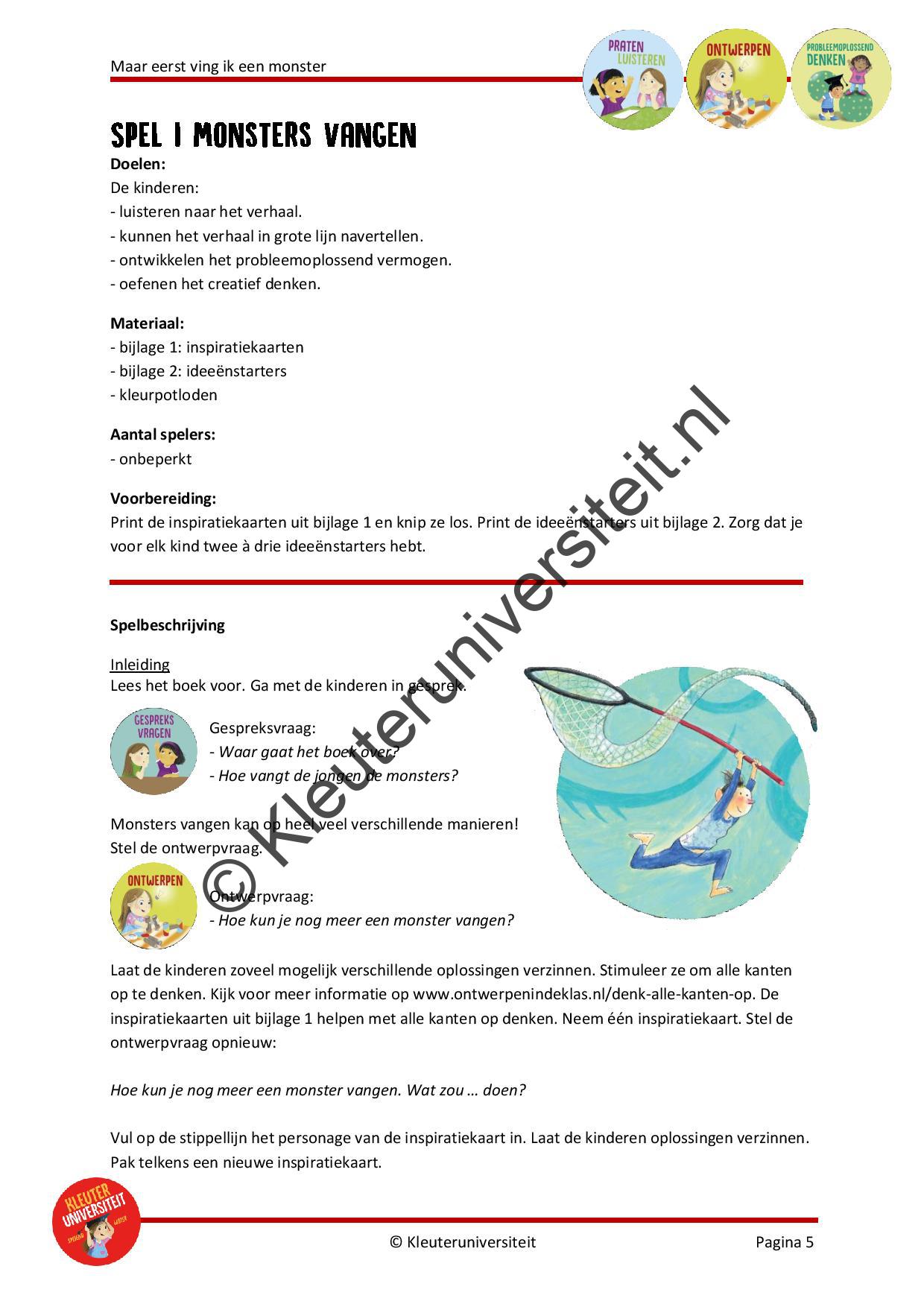 Spellenpakket Maar eerst ving ik een monster - Afbeelding 4