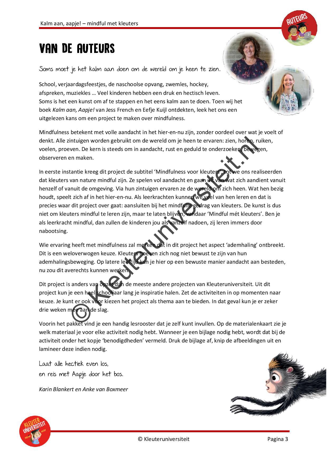 Kalm aan aapje - mindful met kleuters - Afbeelding 2