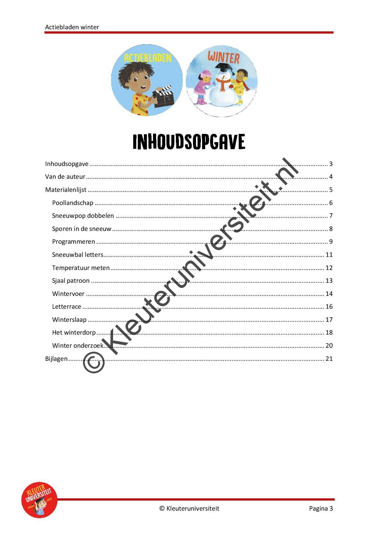 Actiebladen winter - Afbeelding 2