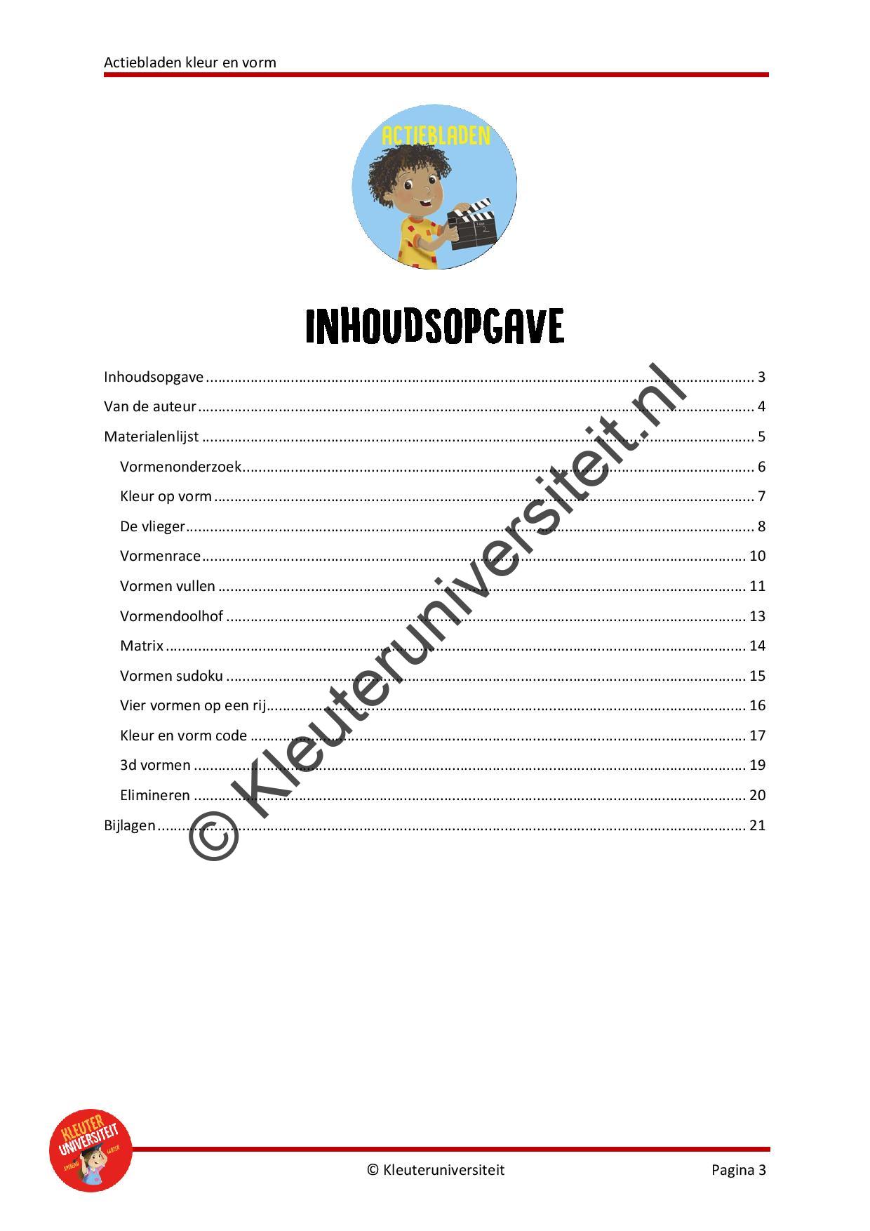 Actiebladen kleur en vorm - Afbeelding 2