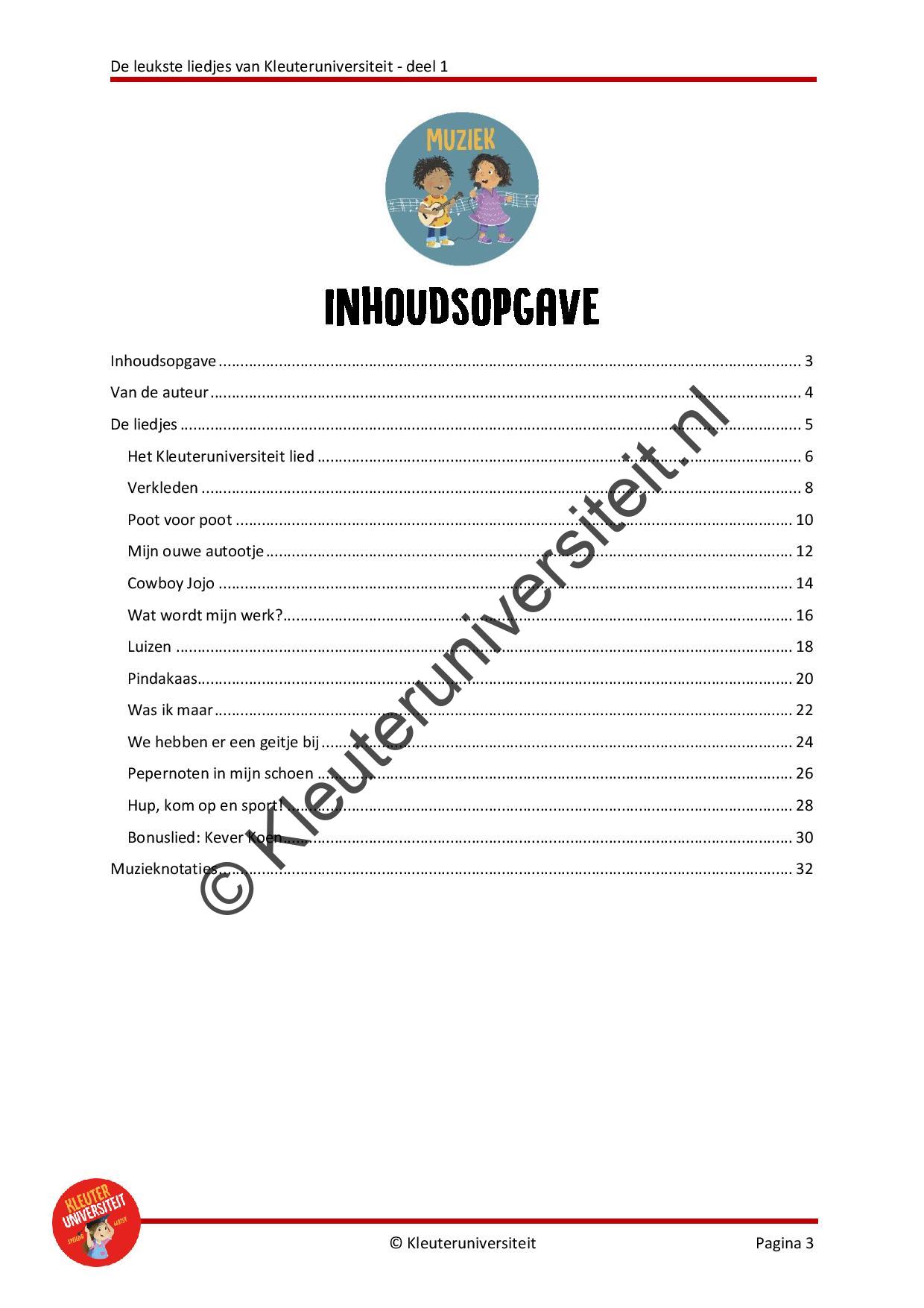 Kleuteruniversiteit liedjespakket 1 - Afbeelding 2