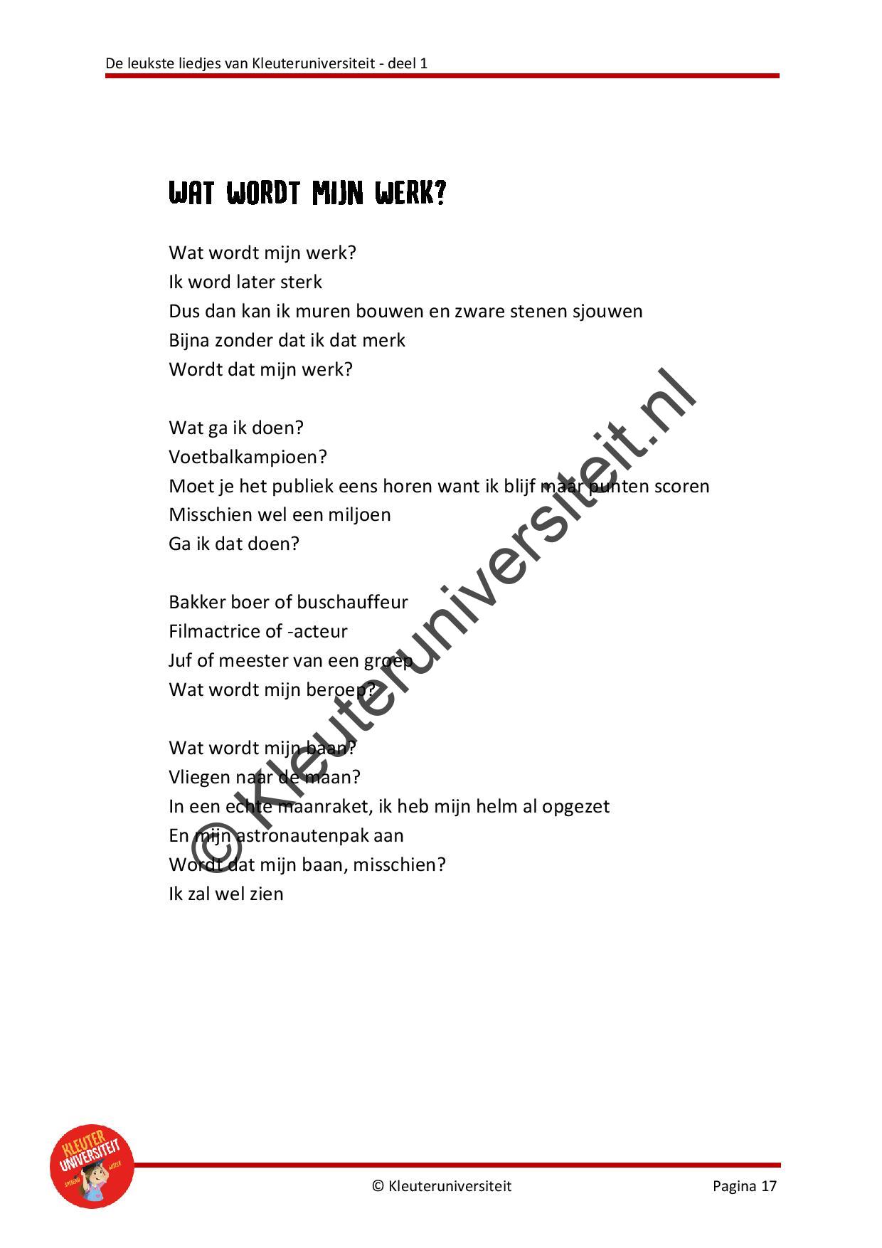 Kleuteruniversiteit liedjespakket 1 - Afbeelding 5