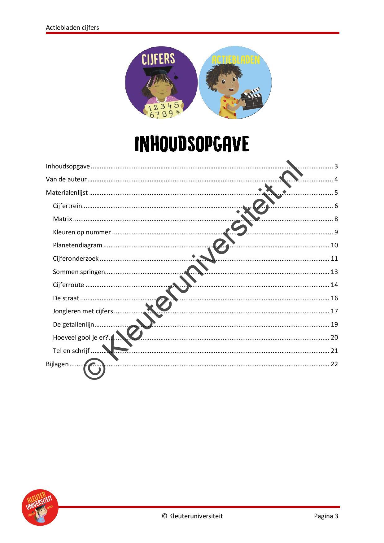 Actiebladen cijfers - Afbeelding 2